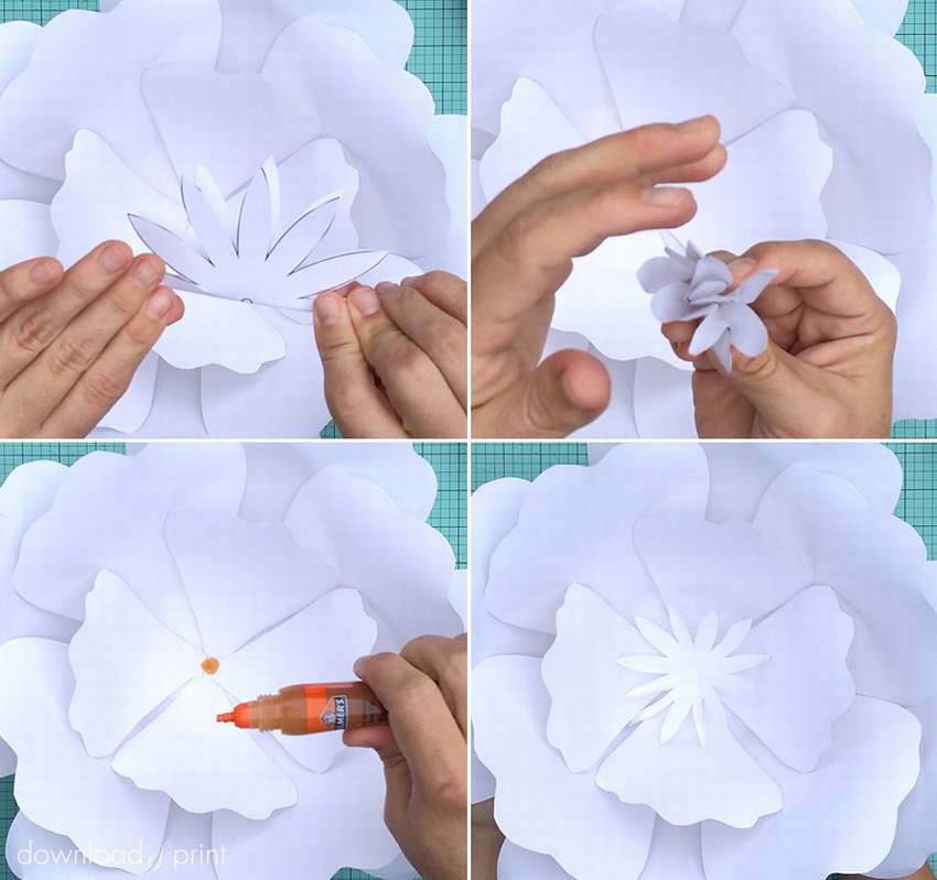 как да направите големи рози от хартия