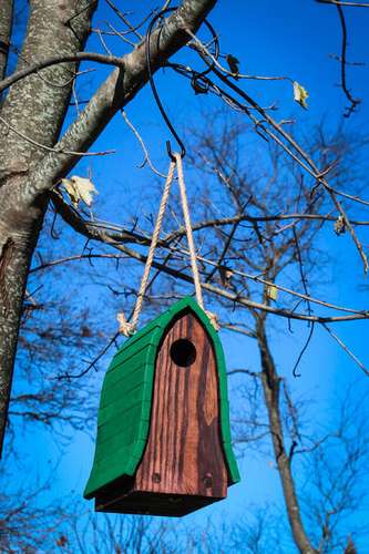 дървена къщичка за птици