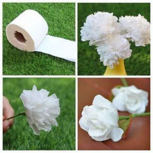направете цвете от тоалетна хартия